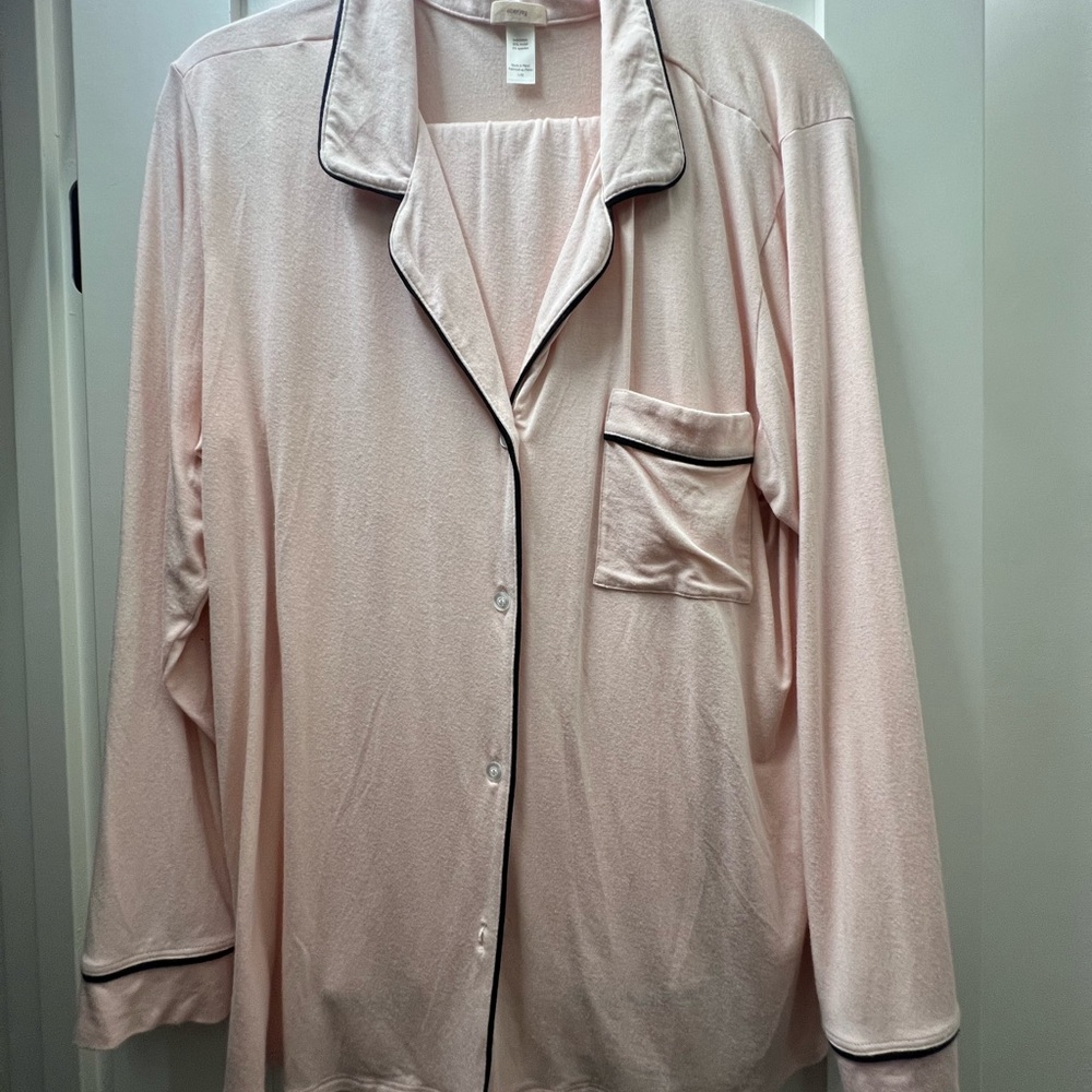 Eberjey Pink Pajama Top with Classic Design